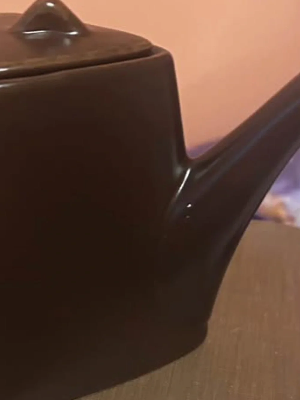 Brown Ceramic Teapot with Lid - Classic Home Kitchen